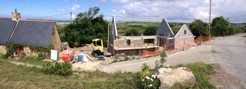 Chantier - façade Sud - Juin 2016