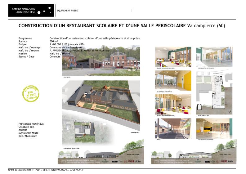 Construction d'un restaurant scolaire et d'une salle périscolaire