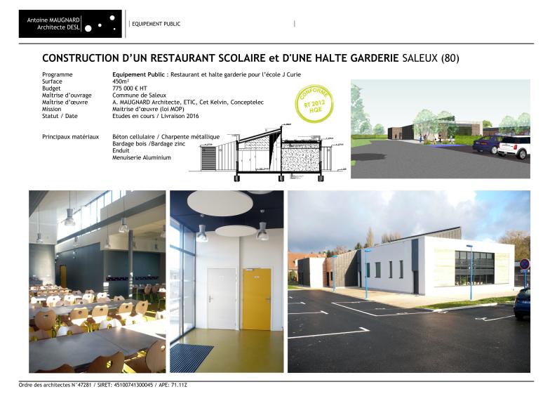 Construction d'un restaurant scolaire et d'une halte garderie