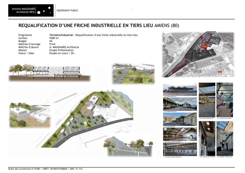 Requalification d'une friche industrielle en Tiers Lieu