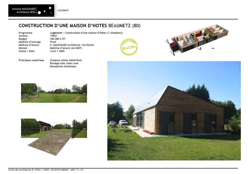 Construction maison d'hotes