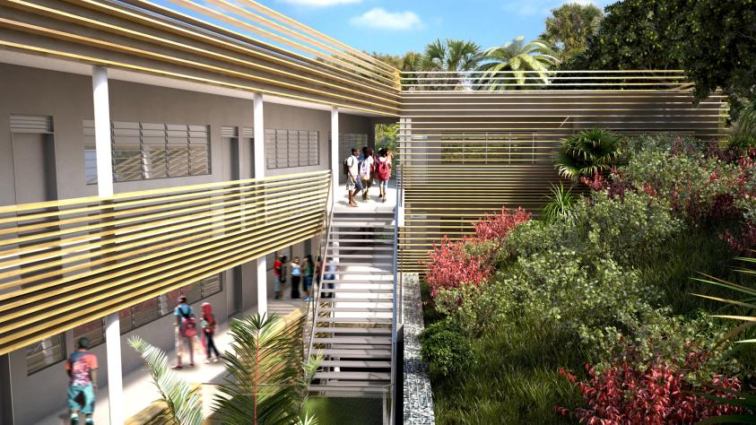 Extension du Collège de M'GOMBANI (Mayotte) avec Endémik