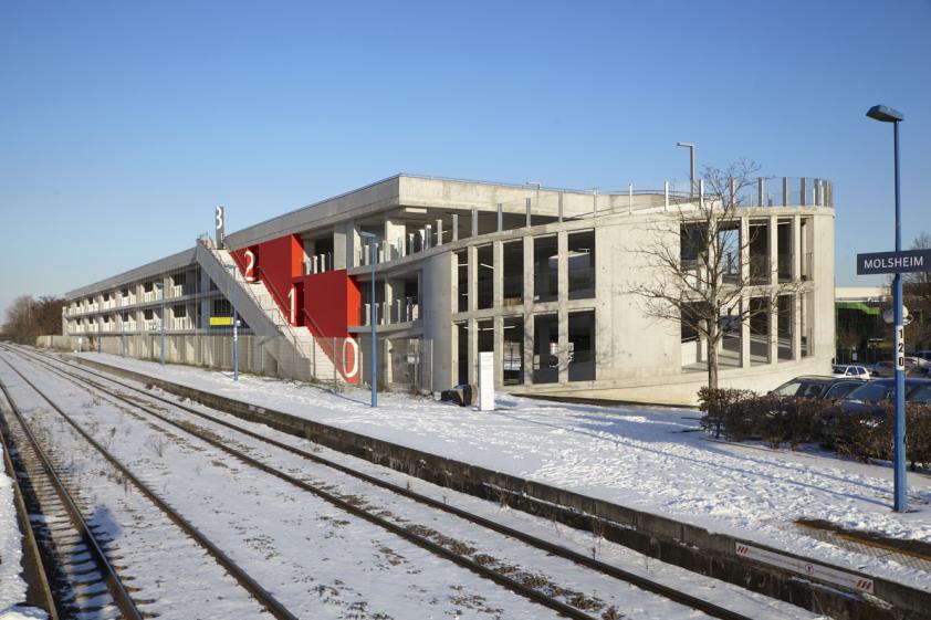 Le parking vu des quais