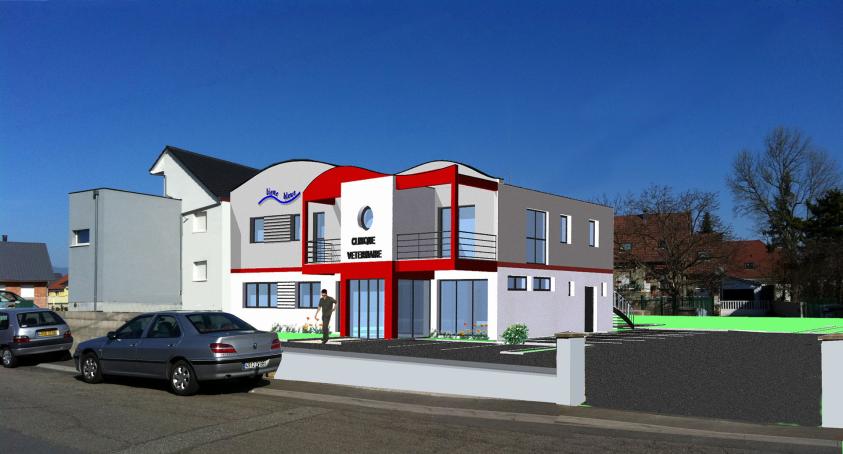 Construction d'une clinique vétérinaire et de 3 logements à Wittenheim