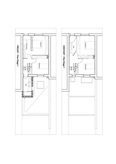 Plan Etage : Avant / Apres Travaux