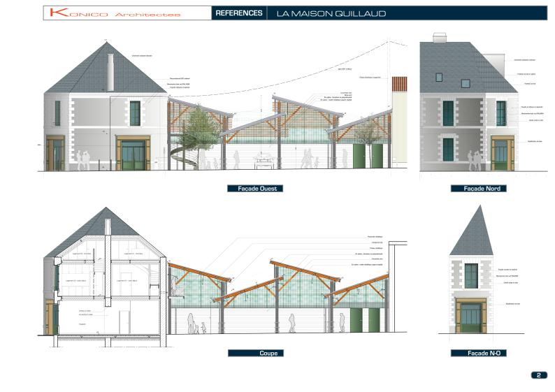 Maison Quillaud - facades et coupes