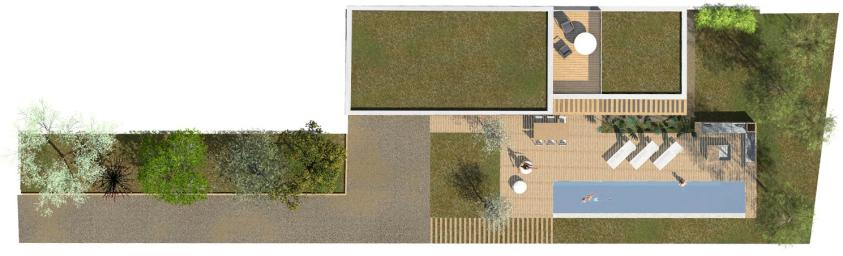 Conception d'une maison sur un terrain tout en longueur