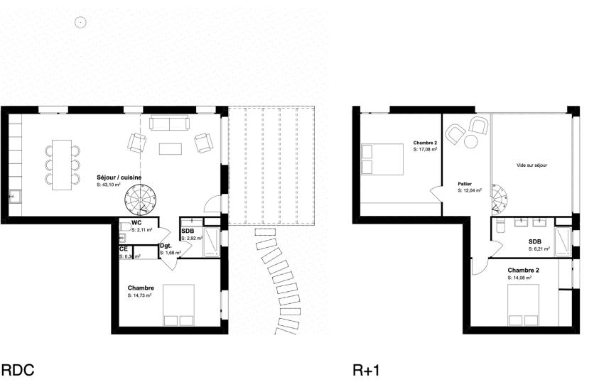 Zoom : plan logement  - Entrepôt FU