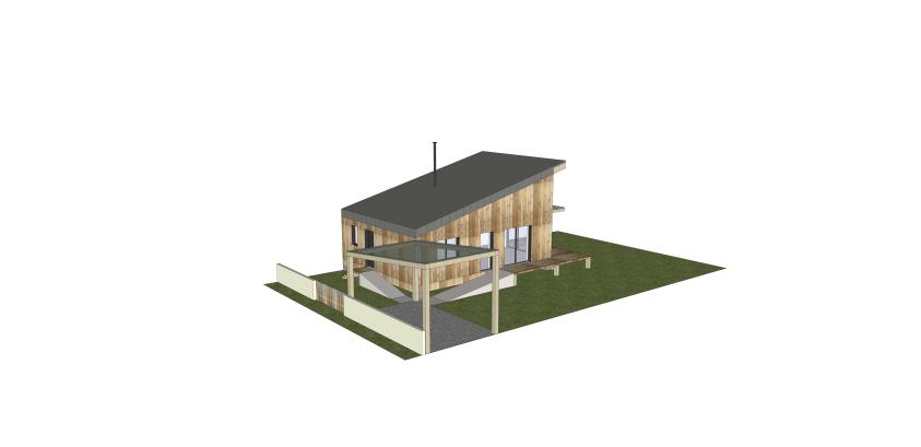 Maison écologique et carport