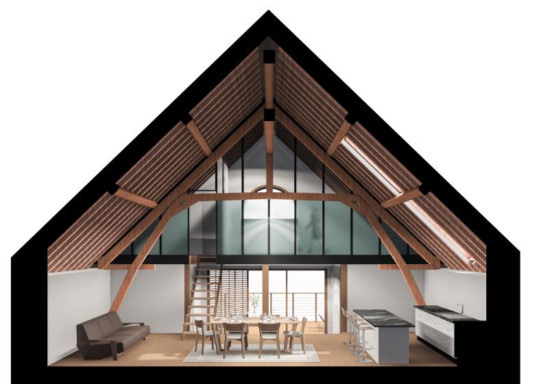 Axonométrie 3D côté intérieur