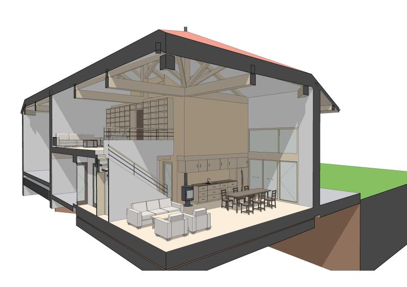 Axonométrie du projet de transformation