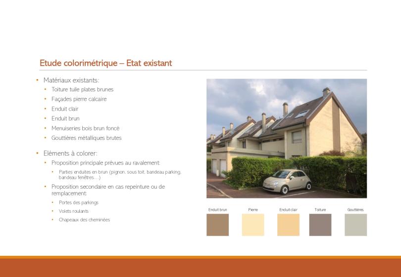 Etude colorimétrique – Etat existant