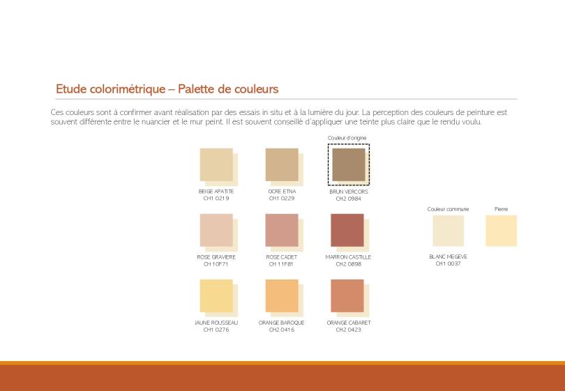 Etude colorimétrique – Palette de couleurs