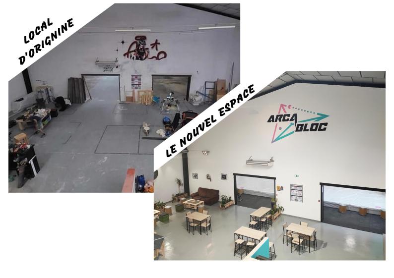 Aménagement du snacking de la salle d'escalade Arcabloc à Vichy