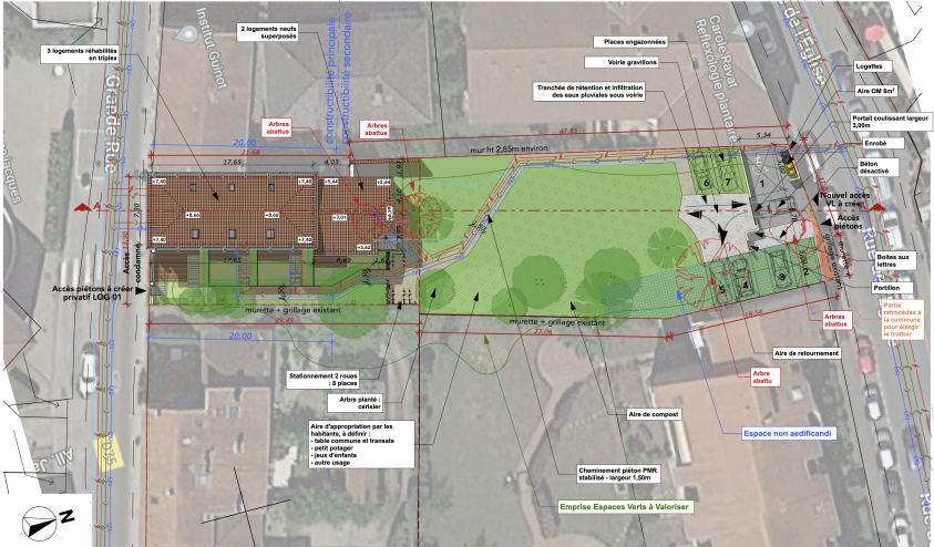 D'une rue à l'autre, le plan de masse propose des séquences sur la profondeur de