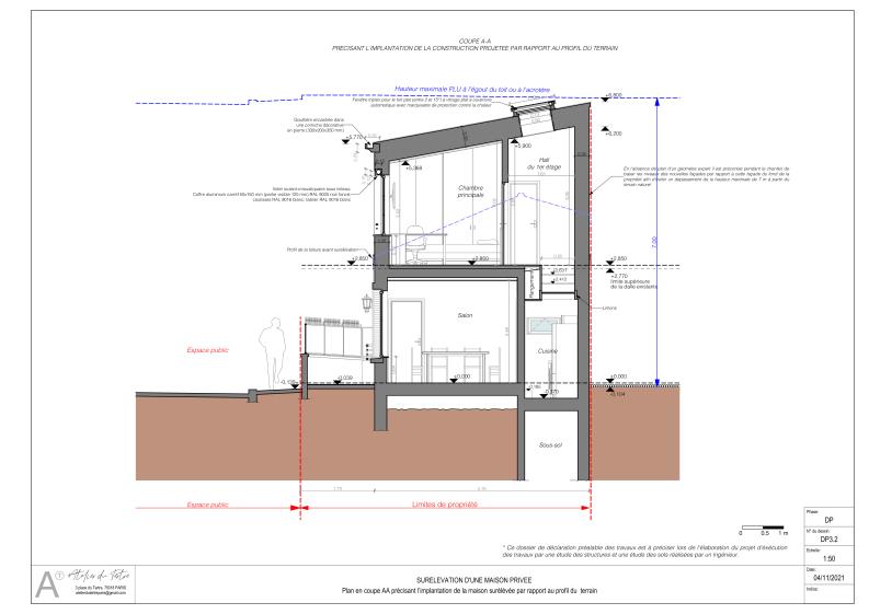 Coupe de la maison après rénovation