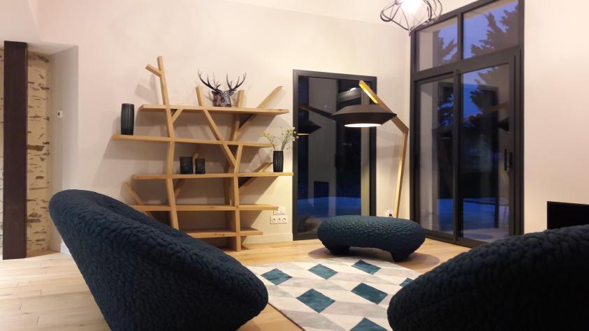 Extension rénovation longère grandes baies