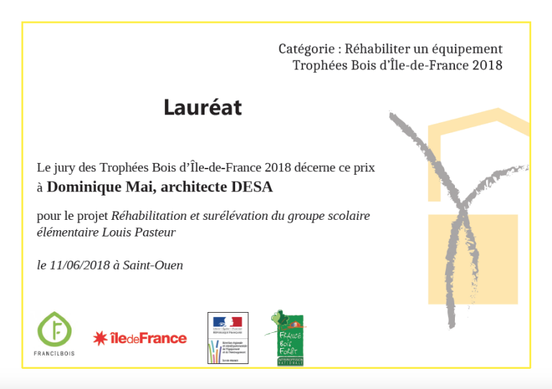 LAURÉAT TROPHÉES BOIS ÎLE-DE-FRANCE