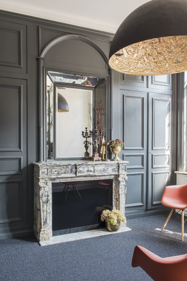 architecte-lille-wattrelos-maison-bourgeoise-notaire-moulures-boiserie-luminaire