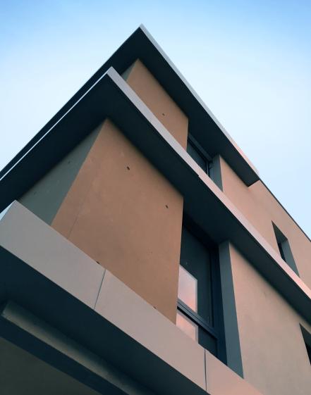 Façade en béton lasuré