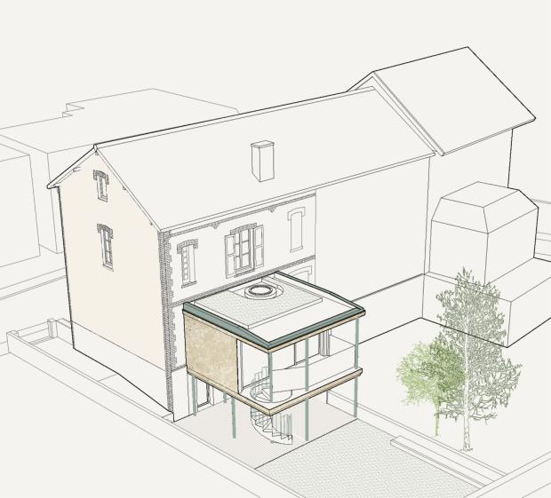Maison Le - rénovation et extension d'une maison en bande, Andrésy (78)