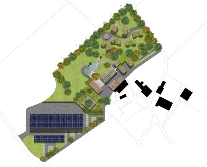 Plan masse projet agritouristique éco-responsable