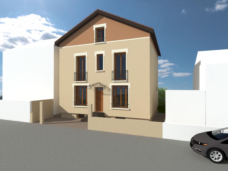 maison 1930 rénovée ITE en secteur patrimoine à Lyon 8e