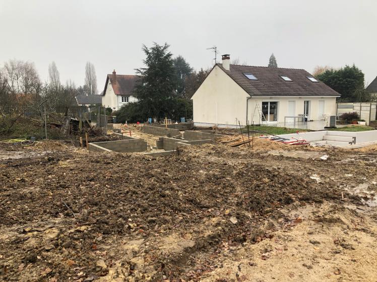 Courtasaule - Début chantier, fondations