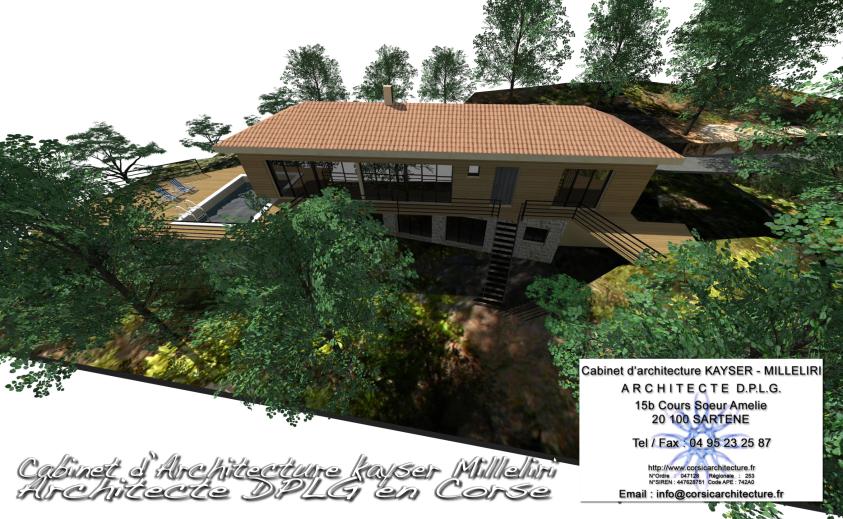 Architecte en Corse - Villa standing ecologique ossature bois