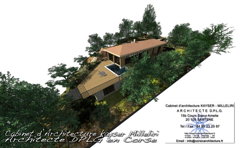 Architecte en Corse - Villa standing ecologique ossature bois