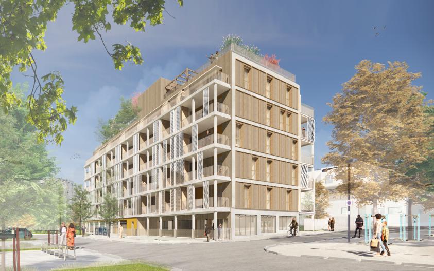 Vue perspective sur Rue Joséphine Baker
