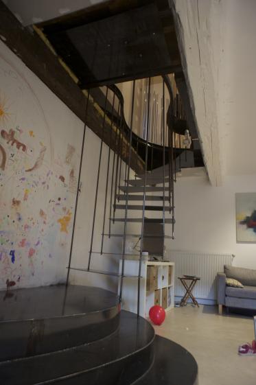 Vue de l'escalier sinusoïdal