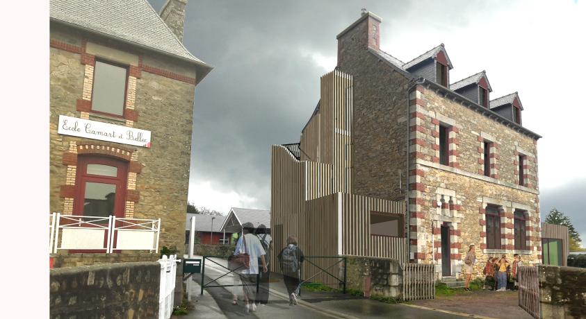 Vue cour de l'école