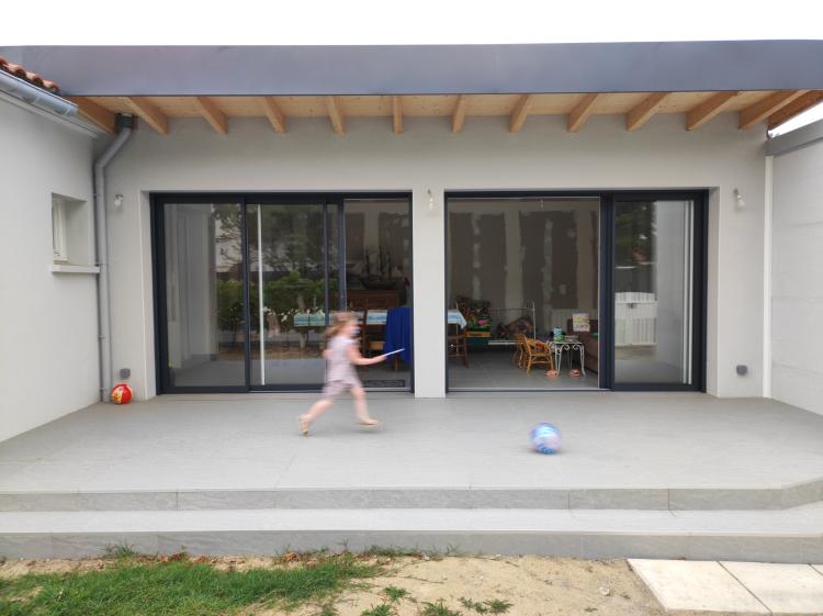 extension d'une maison individuelle en bord de mer