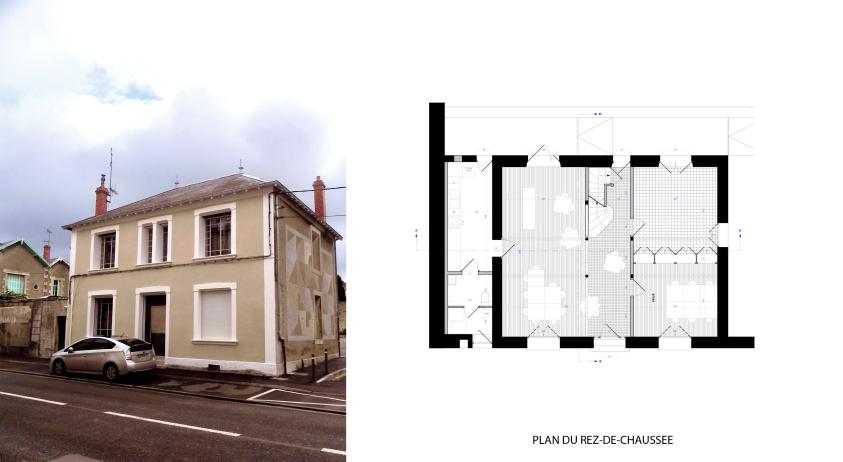 Les façades one été rénovées avec un enduit à la chaux (sur rue) et avec une fre