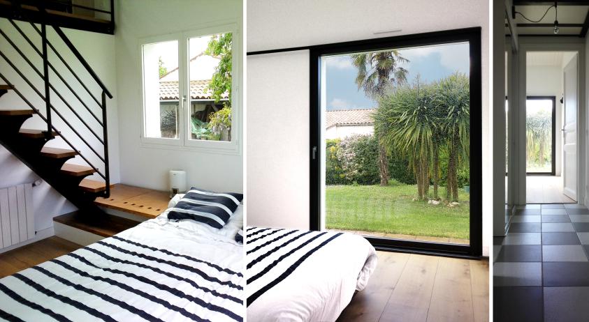 La chambre est déplacée pour donner sur le jardin.