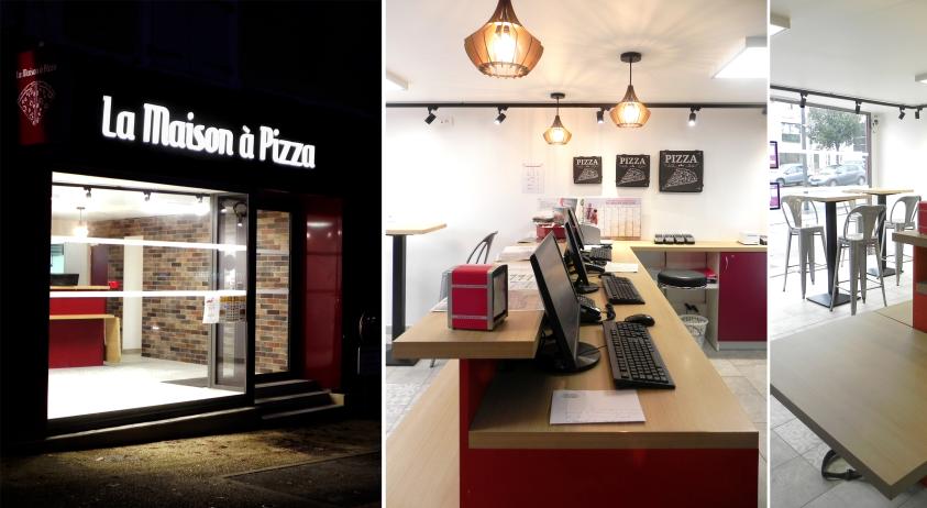 La nouvelle vitrine, le comptoir et l'espace d'attente.