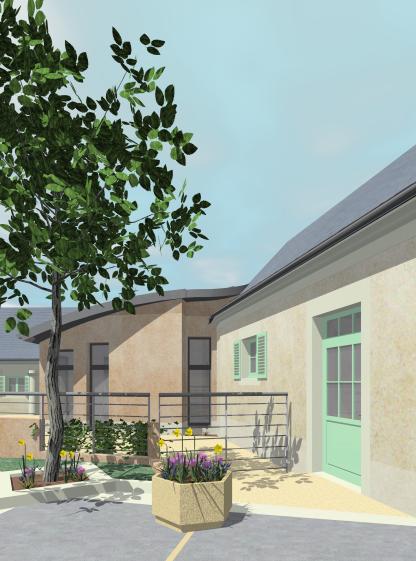 Simulation 3D de la Façade pace René Goujon