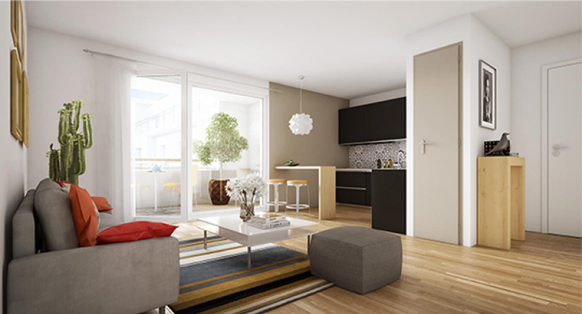 Vue intérieure d'un logement 