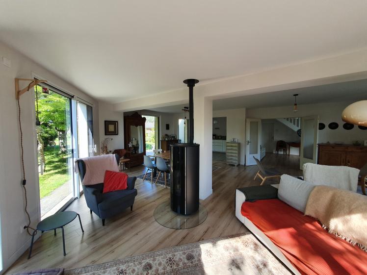 Extension de maison - installation de poêle à bois 