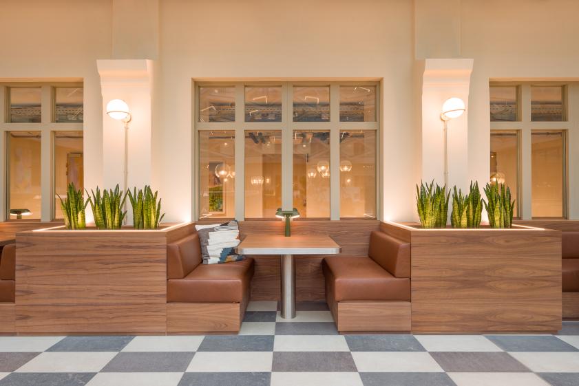 Détail d'une banquette 