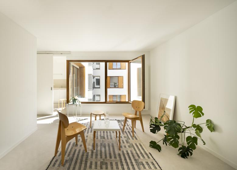 Photo d'un logement de type T2- Photo : Javier Callejas