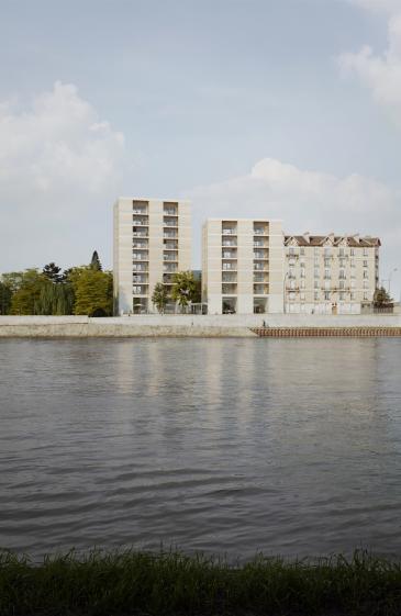 Vue depuis la rive droite de la Seine - Perspective : Olivier Campagne