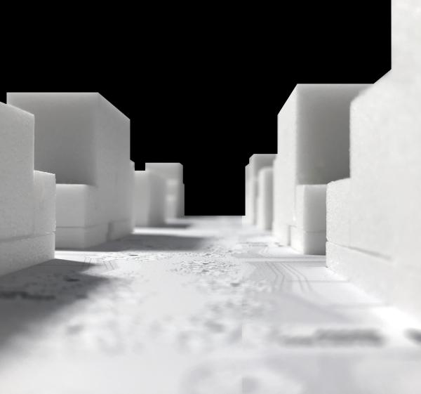 Maquette 1/500e _ Architectures Raphaël Gabrion (A22) + LAN (A23)