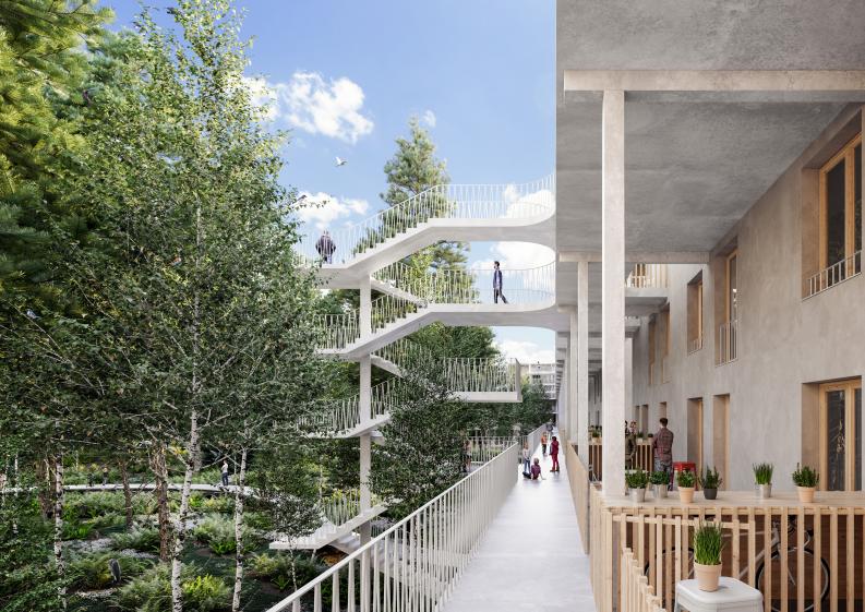 Perspective : Architectures Raphaël Gabrion + AAVP + OS architectes