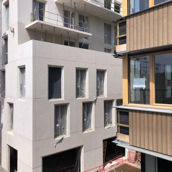 Détail de façade_ Photo Architectures Raphaël Gabrion
