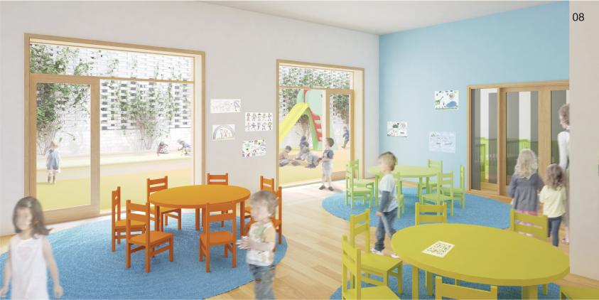 perpsective salle de classe maternelle