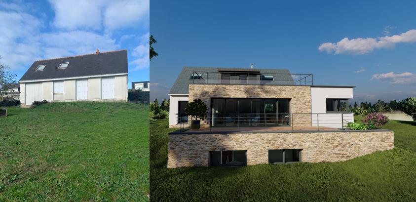 Avant/Après - Rénovation extension - Presquîle de Rhuys