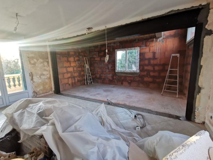 chantier en cours, pose IPN