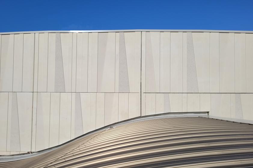 détail du béton matricé